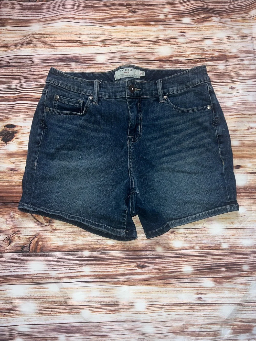 torrid Dark Indigo Denim Shorts - Blue